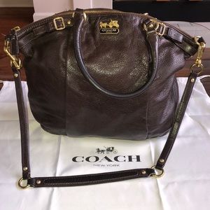 COACH Madison Leather Lindsey Satchel